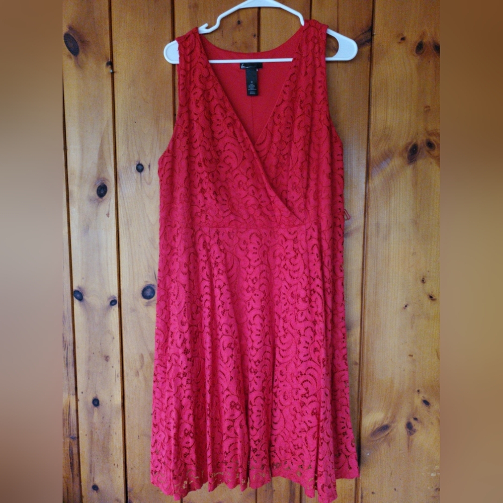Lane Bryant Red Lace Dress